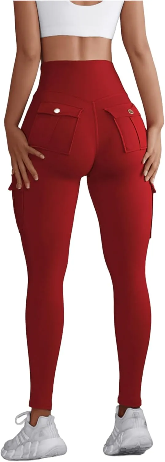 Hip Lift Leggings with Flap Pockets Women's Workout Leggings