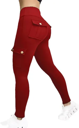 Hip Lift Leggings with Flap Pockets Women's Workout Leggings