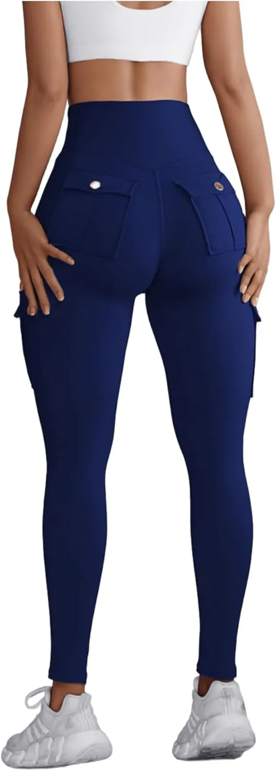 Hip Lift Leggings with Flap Pockets Women's Workout Leggings