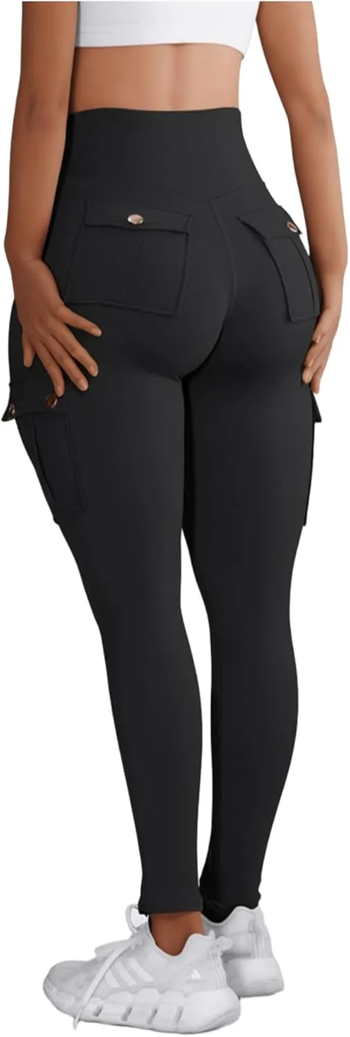 Hip Lift Leggings with Flap Pockets Women's Workout Leggings
