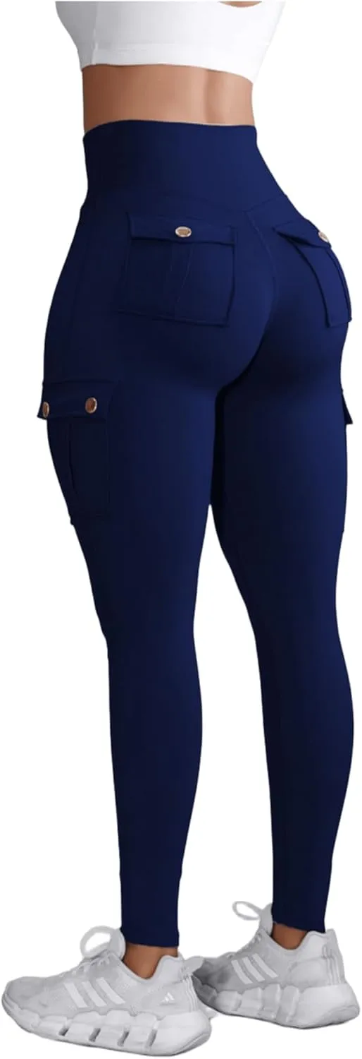Hip Lift Leggings with Flap Pockets Women's Workout Leggings