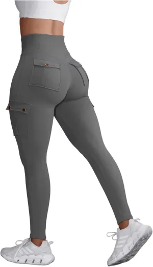 Hip Lift Leggings with Flap Pockets Women's Workout Leggings