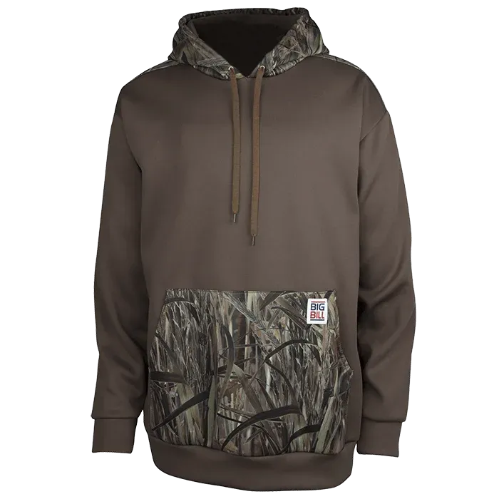 Hoodie - Big Bill Brown Fleece Hoodie with Camo Pocket, BBH22