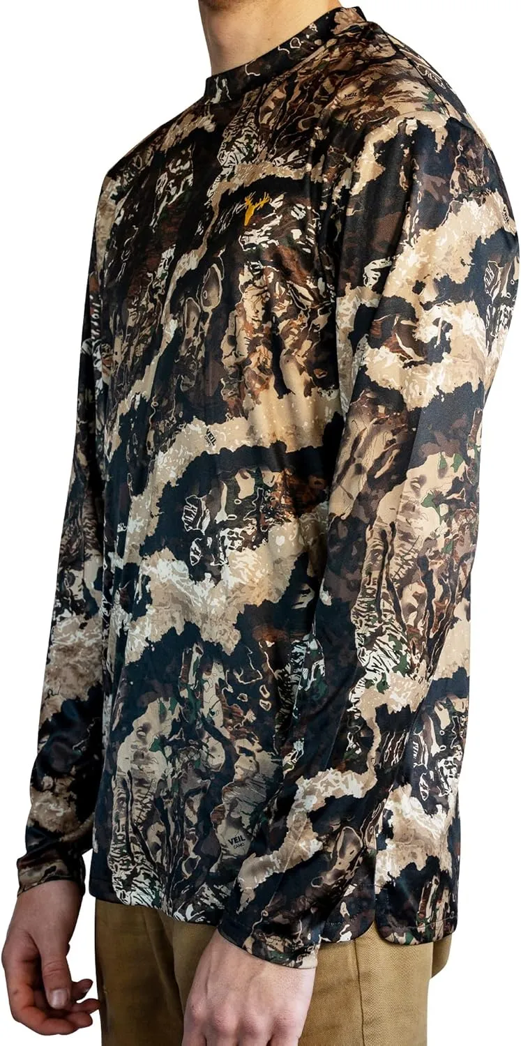 HOT SHOT Mens Camo Hunting Long Sleeve Shirt  Quick Dry Performance Shirt
