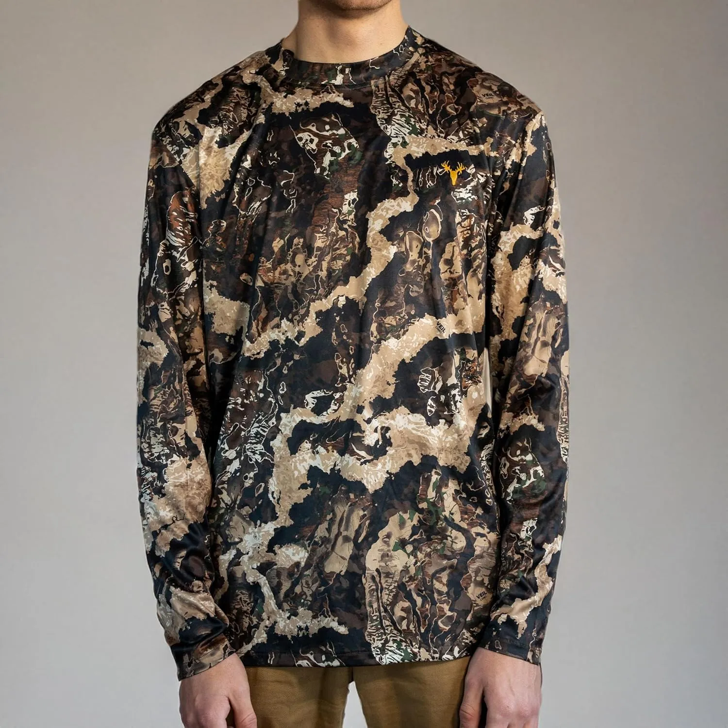 HOT SHOT Mens Camo Hunting Long Sleeve Shirt  Quick Dry Performance Shirt