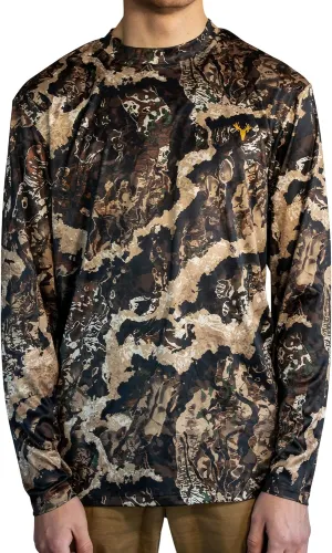 HOT SHOT Mens Camo Hunting Long Sleeve Shirt  Quick Dry Performance Shirt