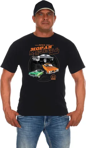 JH Design Men's Mopar Madness T-Shirt Short Sleeve Black Shirt