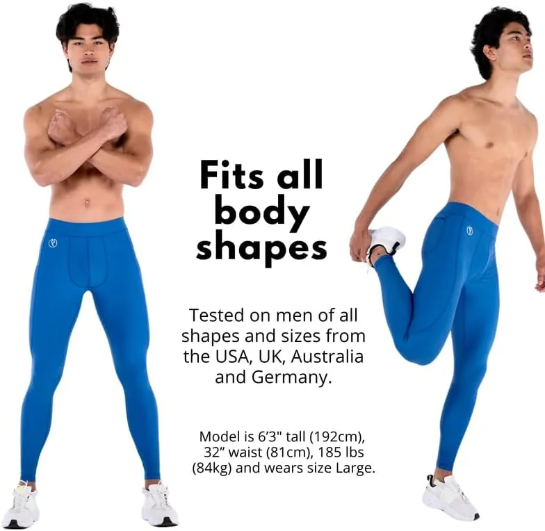 Kapow Meggings Performance Mens Leggings with Pockets & Pad - Mens Compression Leggings