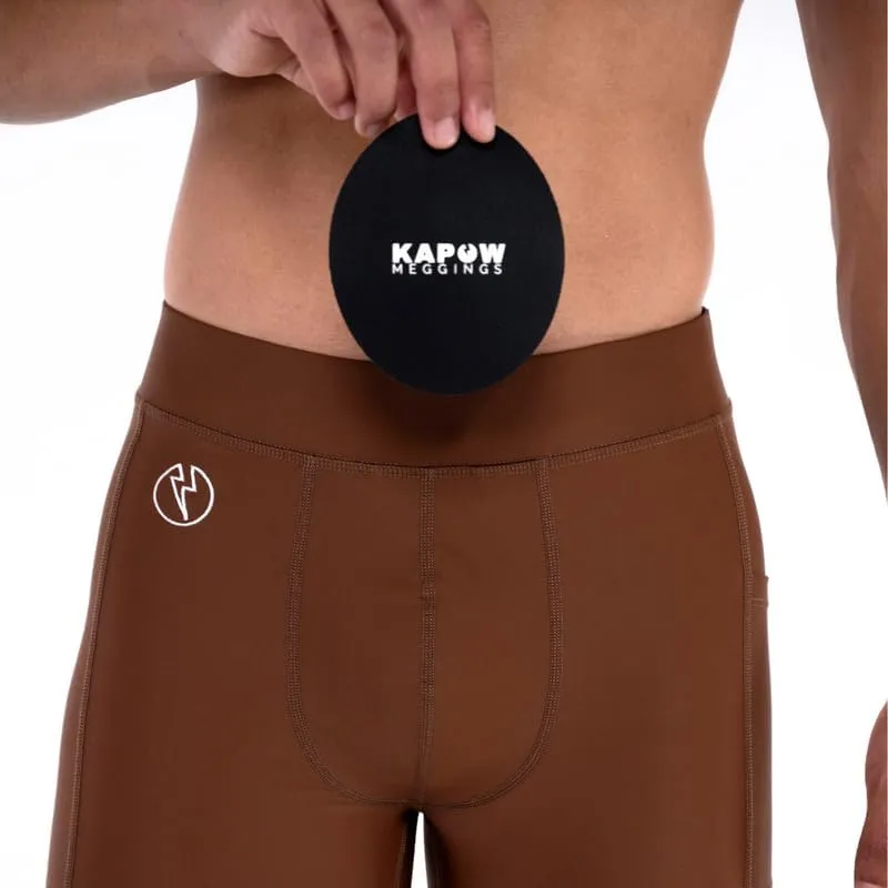 Kapow Meggings Performance Mens Leggings with Pockets & Pad - Mens Compression Leggings