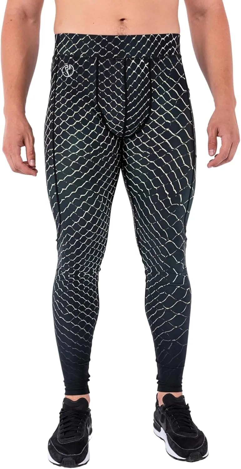 Kapow Meggings Performance Mens Leggings with Pockets & Pad - Mens Compression Leggings