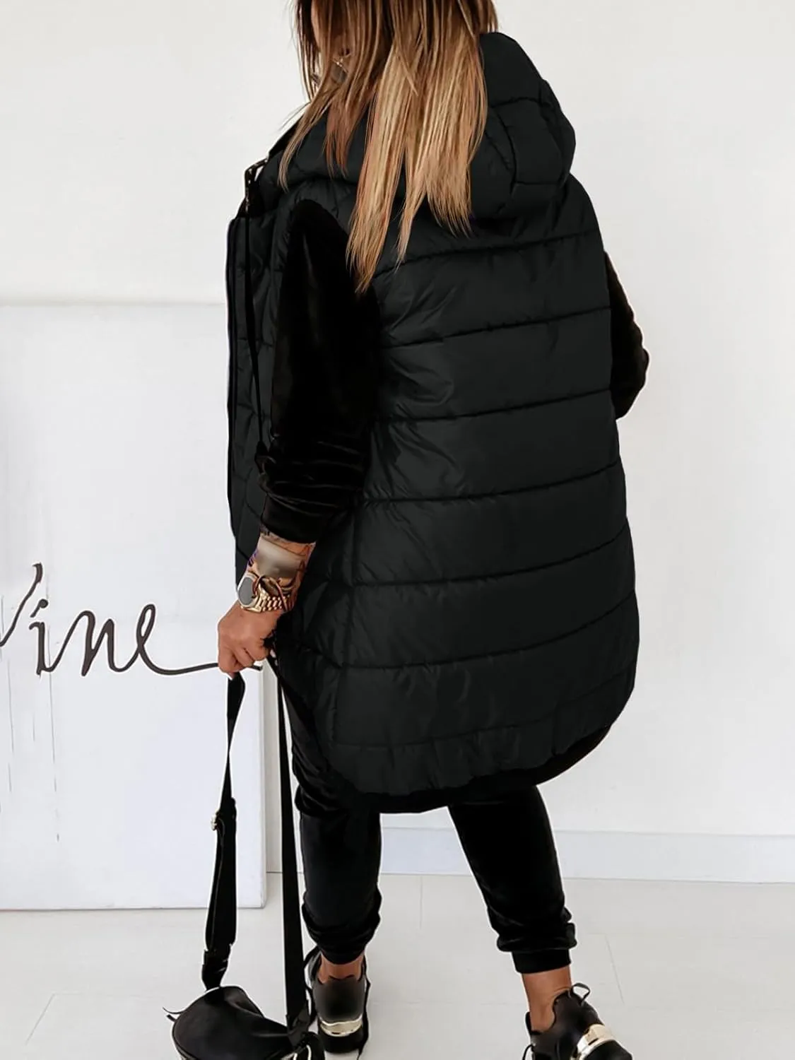 Kaxindeb Women's Hooded Outwear Vest Lightweight Zipper Up Padded Gilet With Pockets