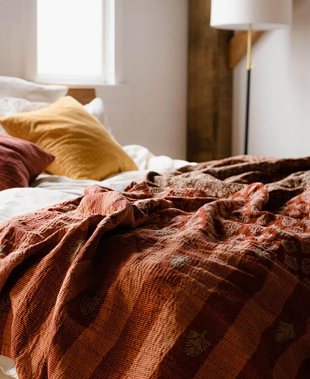 King Kantha Quilt Bedding - No. 240504