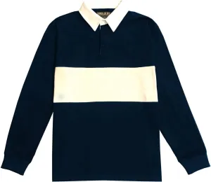 Kings Of NY Classic Mens Long Sleeve Sports Polo Rugby Shirt