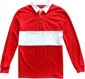 Kings Of NY Classic Mens Long Sleeve Sports Polo Rugby Shirt