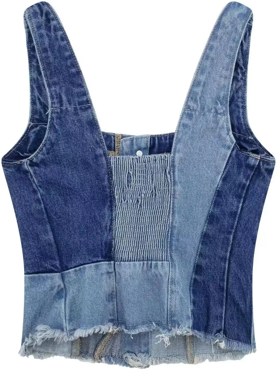 Kvor Women Vest Chic Shoulder Lady Corset Tube Top Sexy Jeans Camisole Top Denim Top
