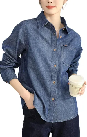 Ladies' Retro Outerwear Casual Loose Denim Jacket