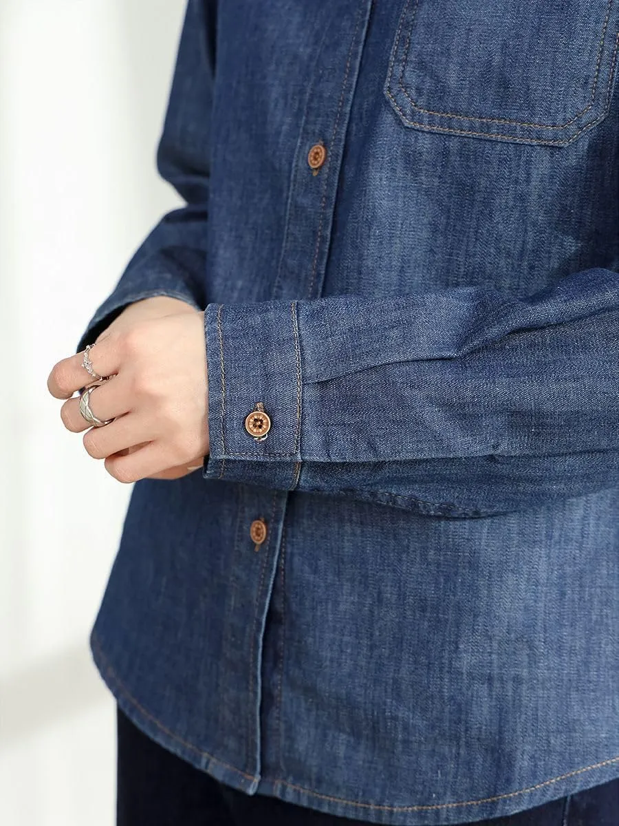 Ladies' Retro Outerwear Casual Loose Denim Jacket