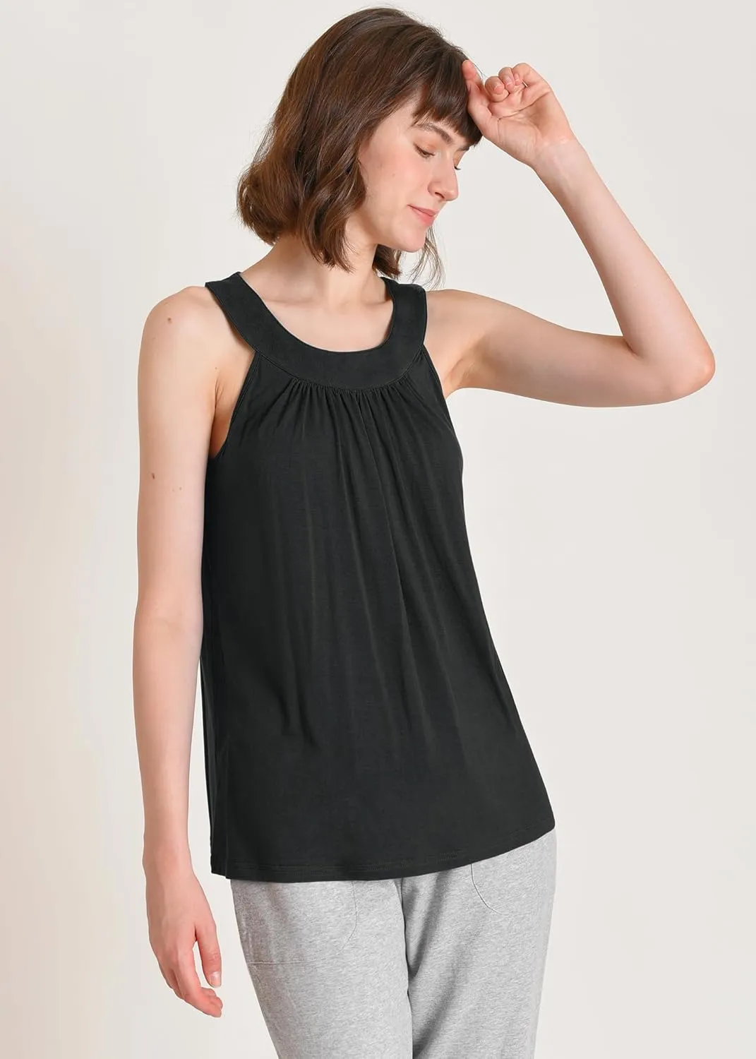 Latuza Women's Viscose Lounge Top Halter Pajama Tank Top