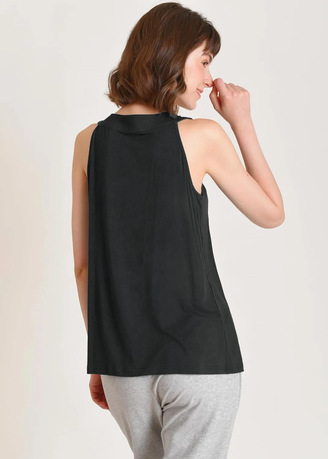 Latuza Women's Viscose Lounge Top Halter Pajama Tank Top