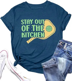 LAZYCHILD Pickleball Shirts Women Heartbeat Graphic T-Shirt for Pickleball Lover Gift Shirt