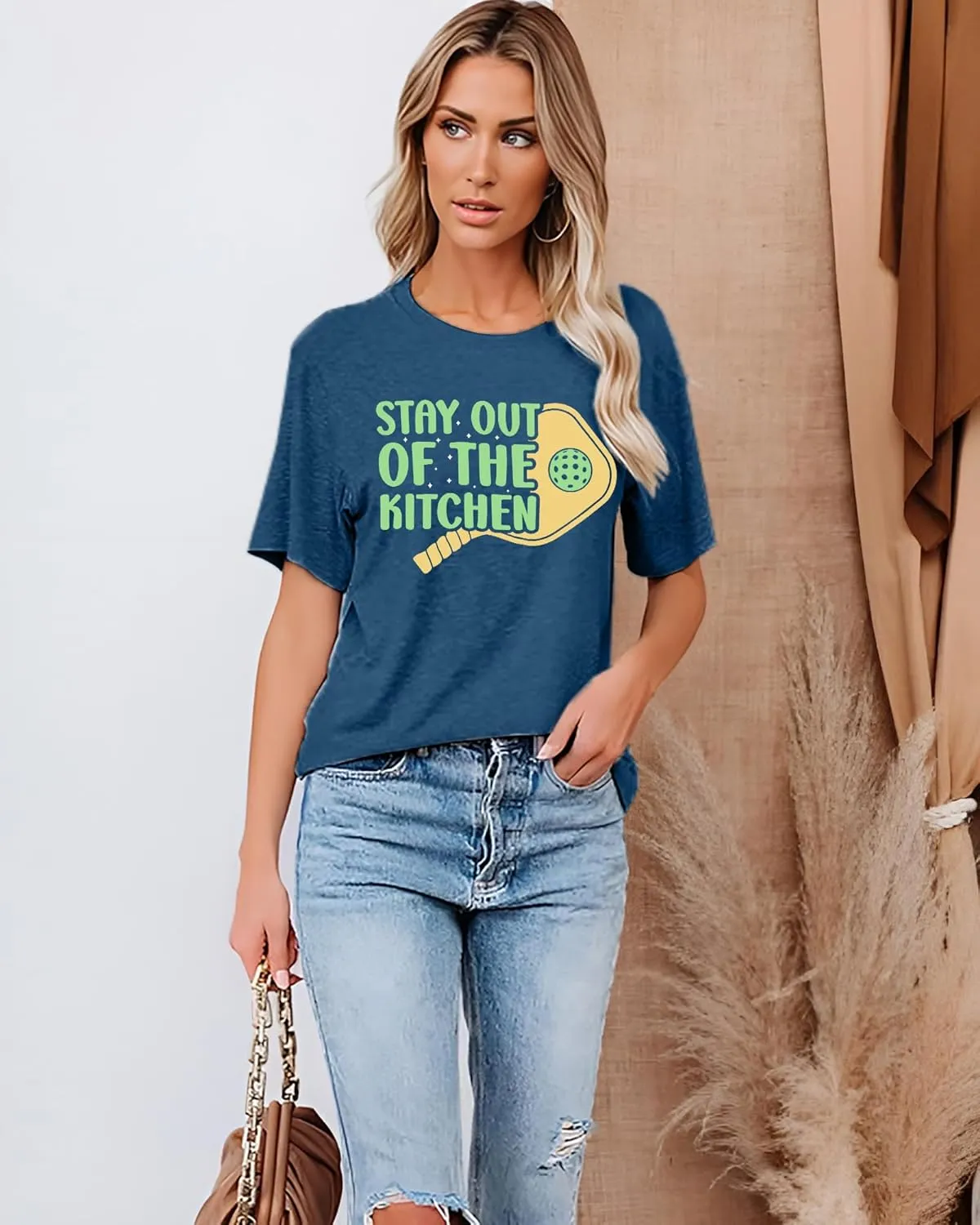 LAZYCHILD Pickleball Shirts Women Heartbeat Graphic T-Shirt for Pickleball Lover Gift Shirt