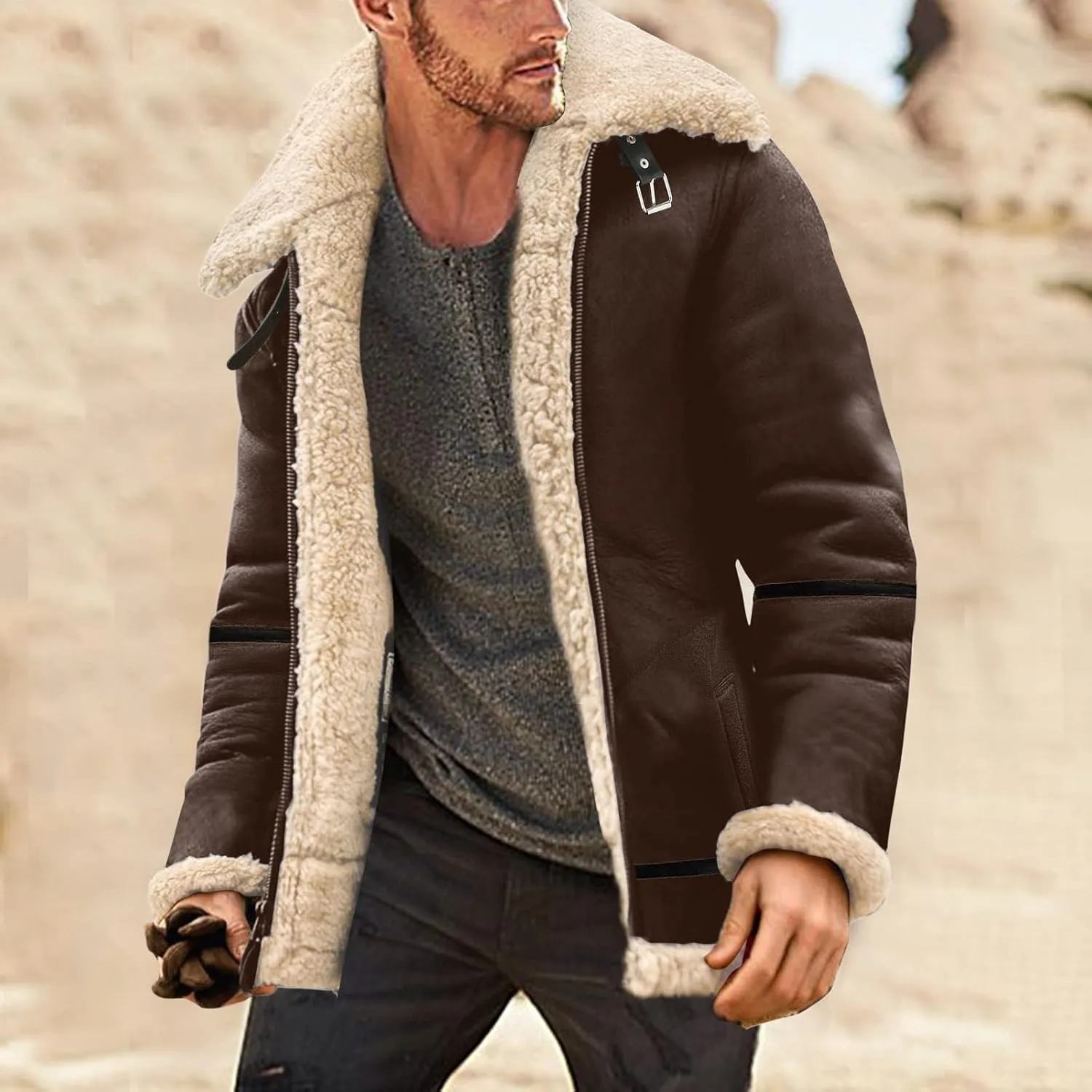 LCMTWX Mens Puffer Jackets Jacket Stand Collar Knitted Splice Sweater Coat Casual Cardigan Men's Winter Thickened Warm
