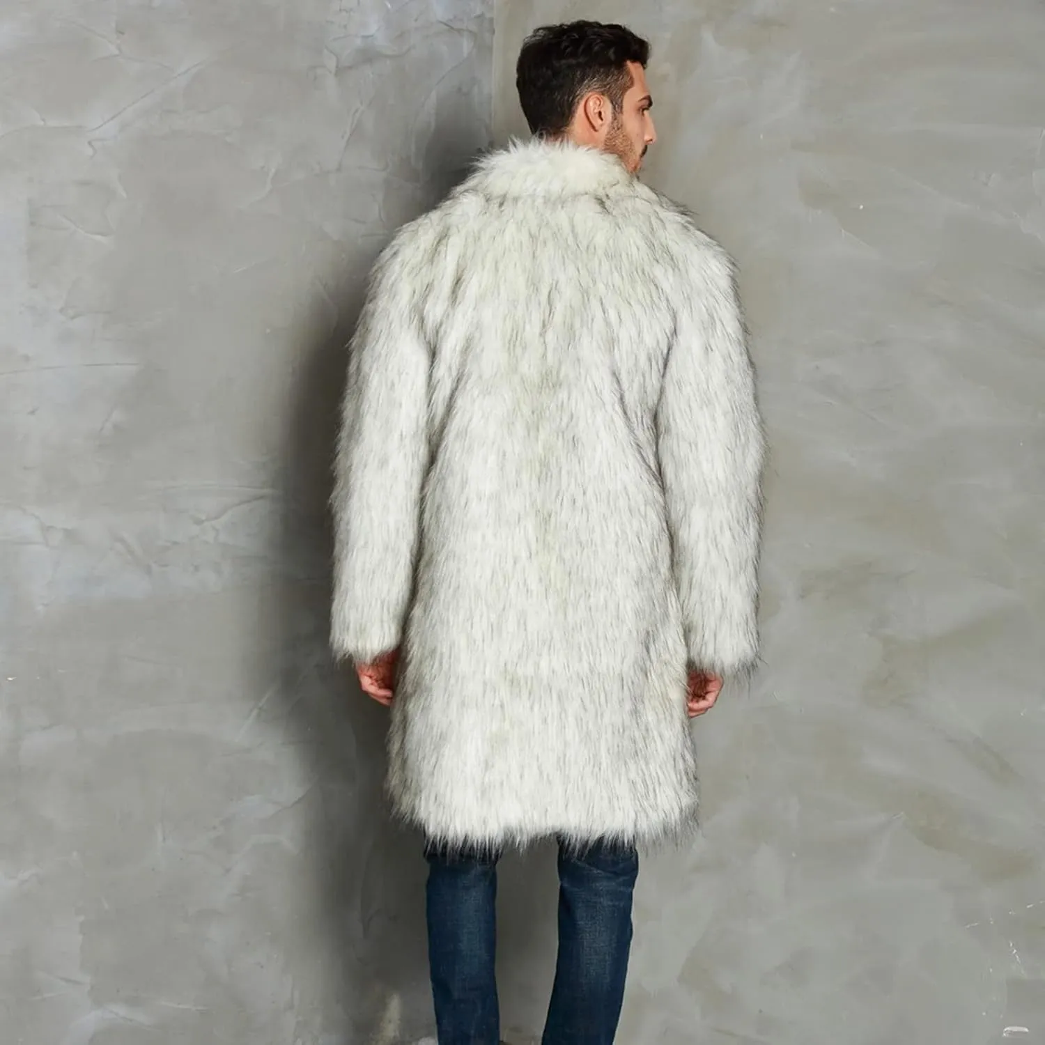 LCMTWX Men's Thicken Warm Winter Coat Stand Collar Knitted Splice Sweater Coat Casual Cardigan Stylish Outwear Winter
