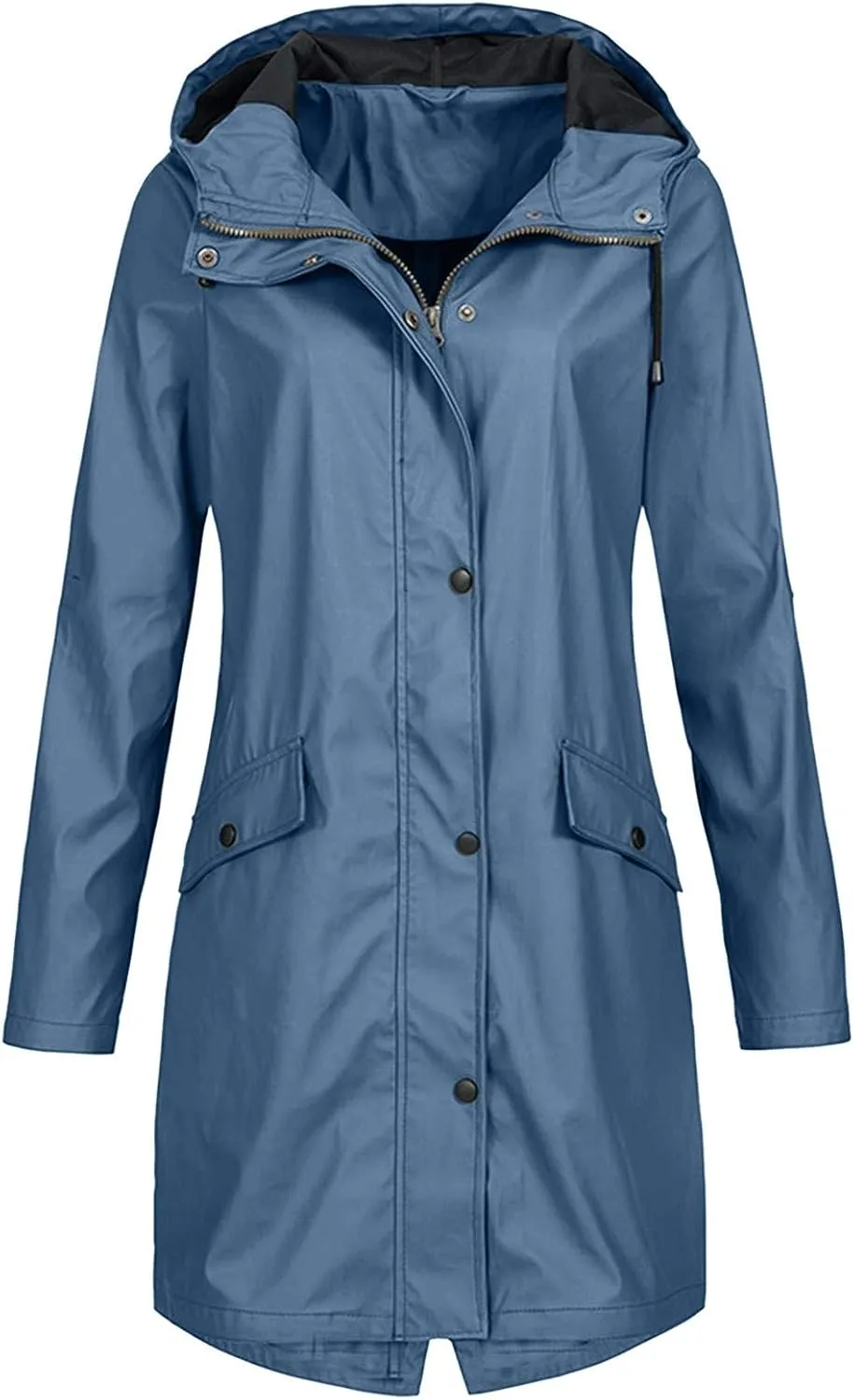 LCMTWX Women Oversized Fleece Lined Raincoat Casual Winter Slim Women's Coat Outdoor Warm Rain Jacket Rain Jacket Womens