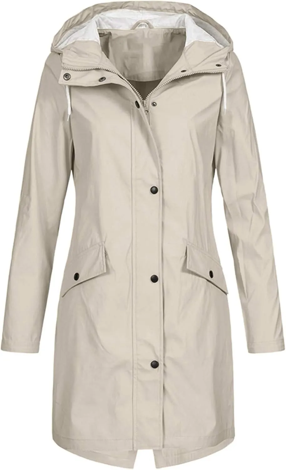 LCMTWX Women Oversized Fleece Lined Raincoat Casual Winter Slim Women's Coat Outdoor Warm Rain Jacket Rain Jacket Womens