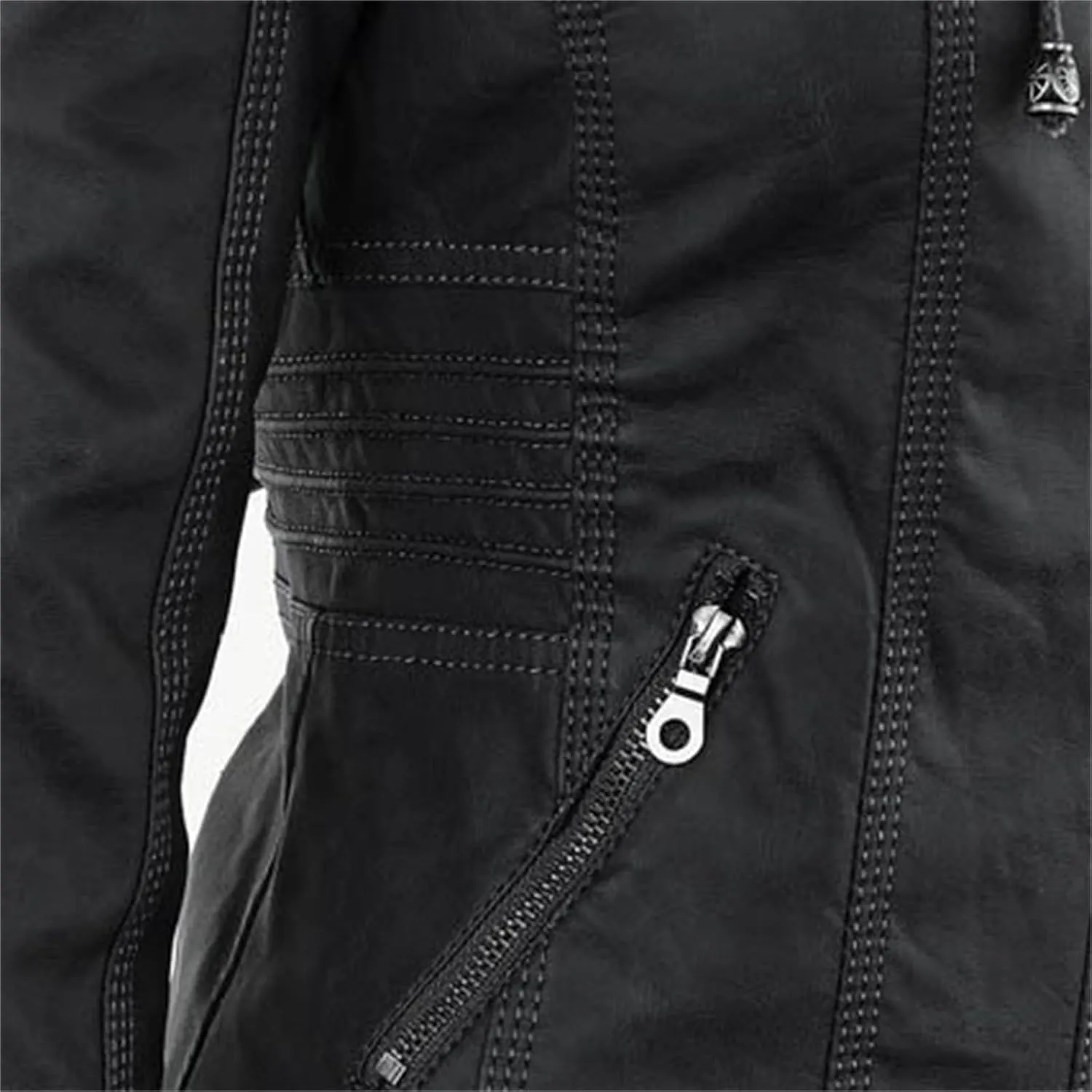 LCMTWX Womens Black Leather Jacket Tops Suit Collar Belt Stand Zip Motorcycle Coat Women's Coat Women'S Jackets Jacket