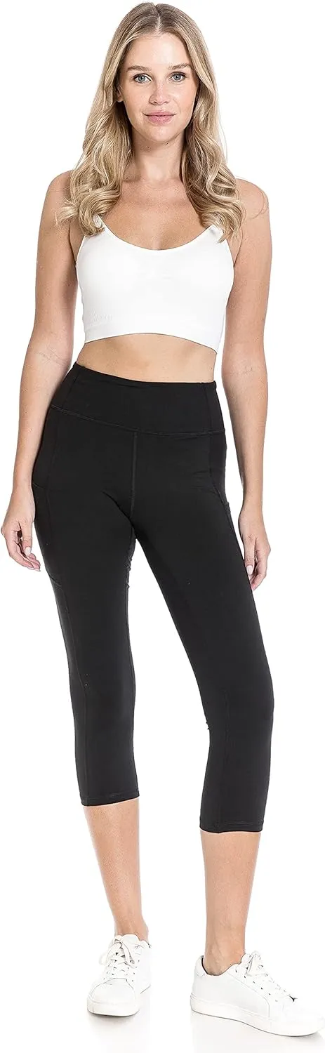 Leggings Depot High Waist Athletic Leggings for Women Tummy Control Pocket Yoga Pants