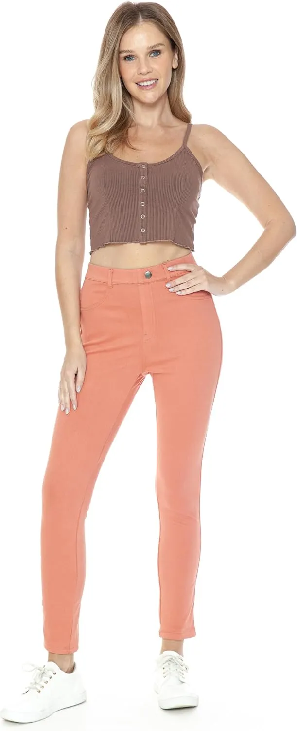 Leggings Depot Women's Stretch Pull-on Skinny Denim Look Jean Leggings (Available in Plus Size)