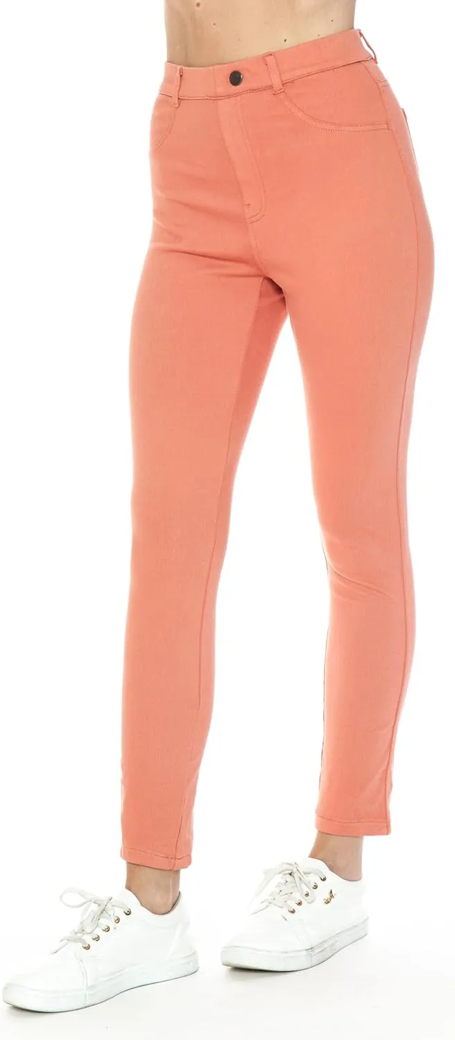 Leggings Depot Women's Stretch Pull-on Skinny Denim Look Jean Leggings (Available in Plus Size)
