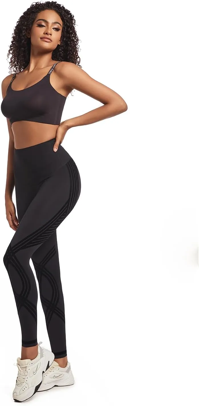 Leggings for Women Compression Body Sculpt Leggings Through Reversible Wear