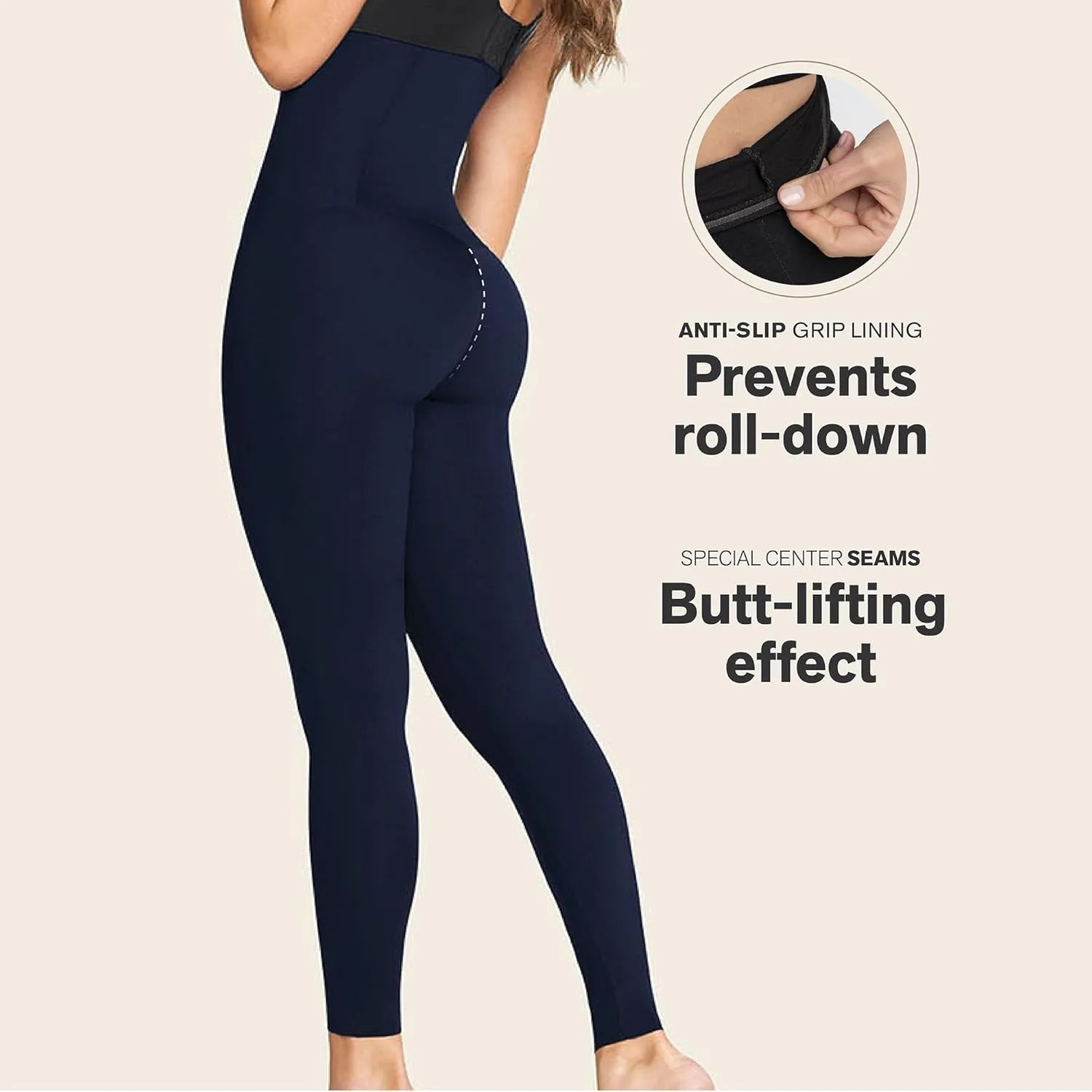 Leonisa High Waisted Compression Leggings for Women  Shapewear Gym Leggings