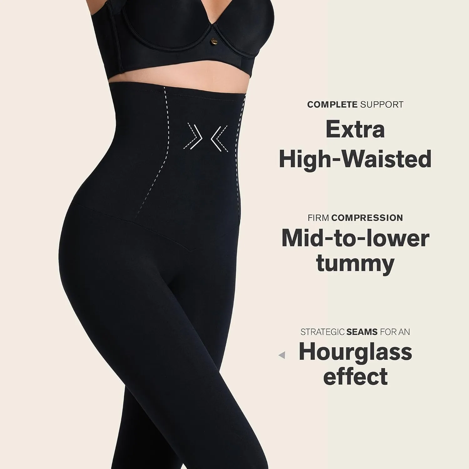 Leonisa High Waisted Compression Leggings for Women  Shapewear Gym Leggings