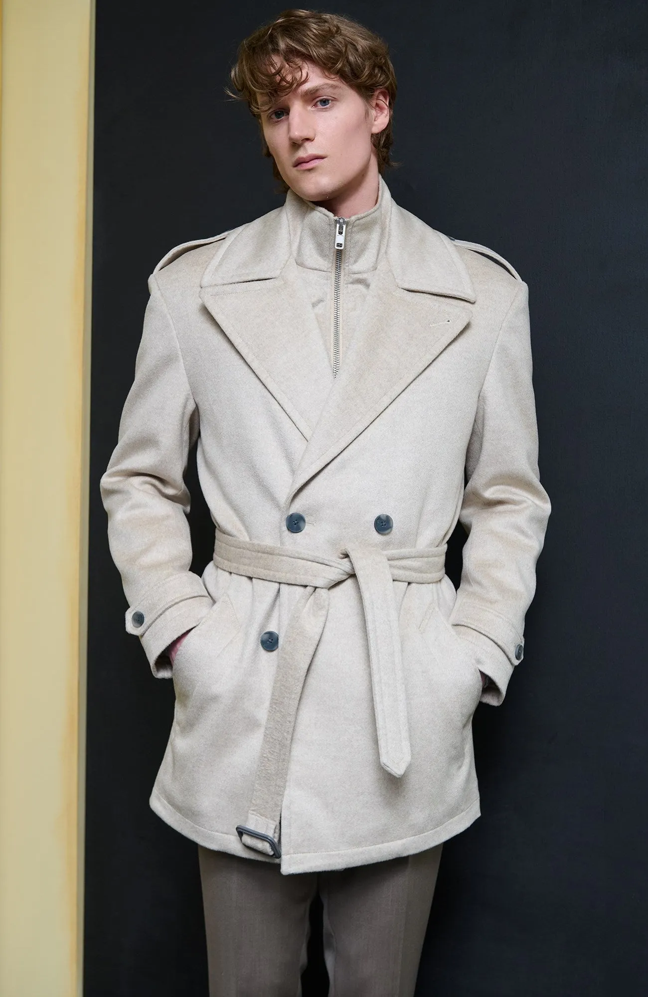 Limited Edition: Anikan Oatmeal Cashmere Trenchcoat