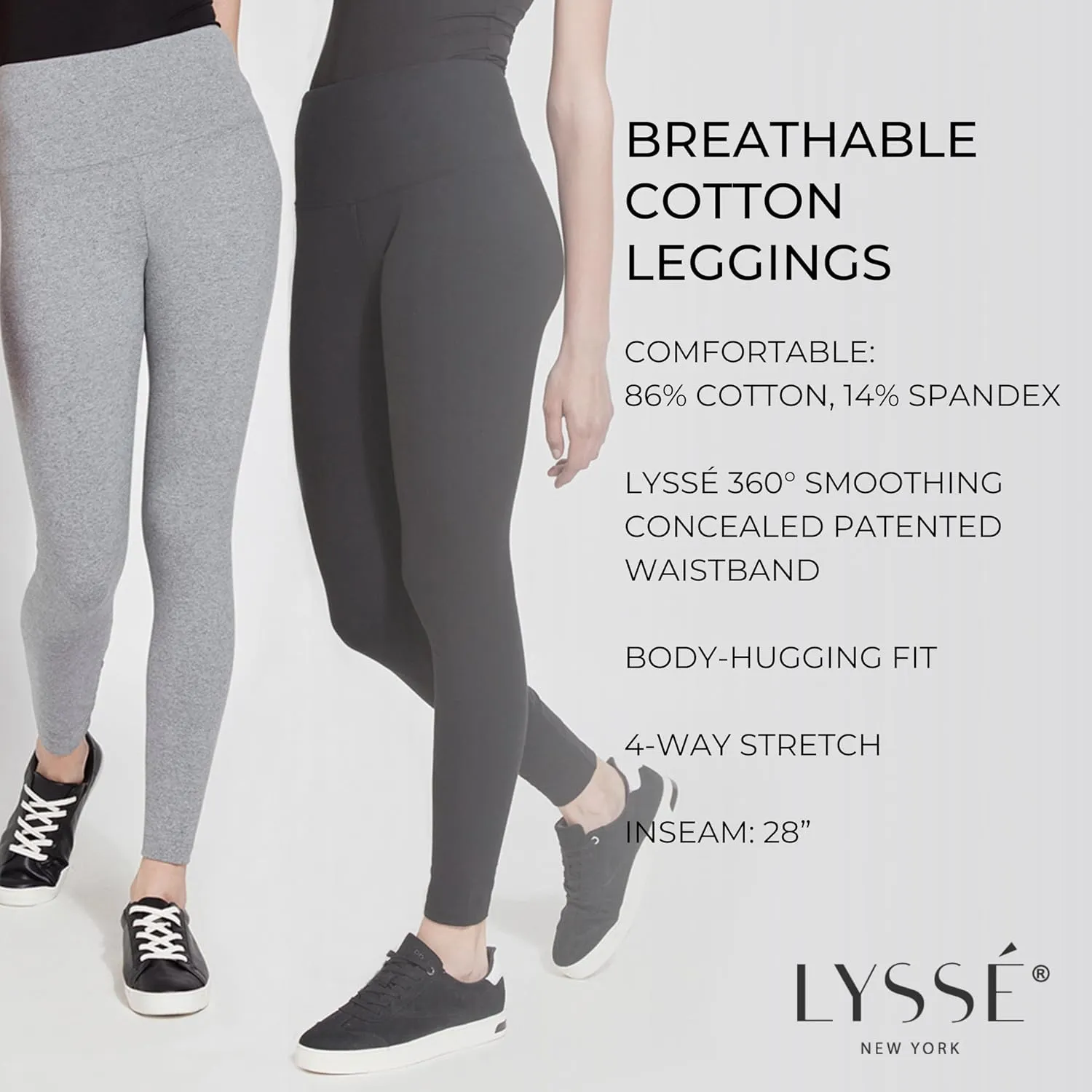 Lyss Cotton Leggings  Soft Cotton Leggings for Women with Breathable Cotton Spandex