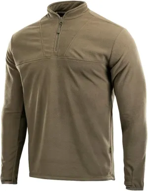 M-Tac Quarter Zip Pullover Men - Fleece Lined Thermal Shirt for Men - Lightweight Tactical Long Sleeve Shirt Top Delta