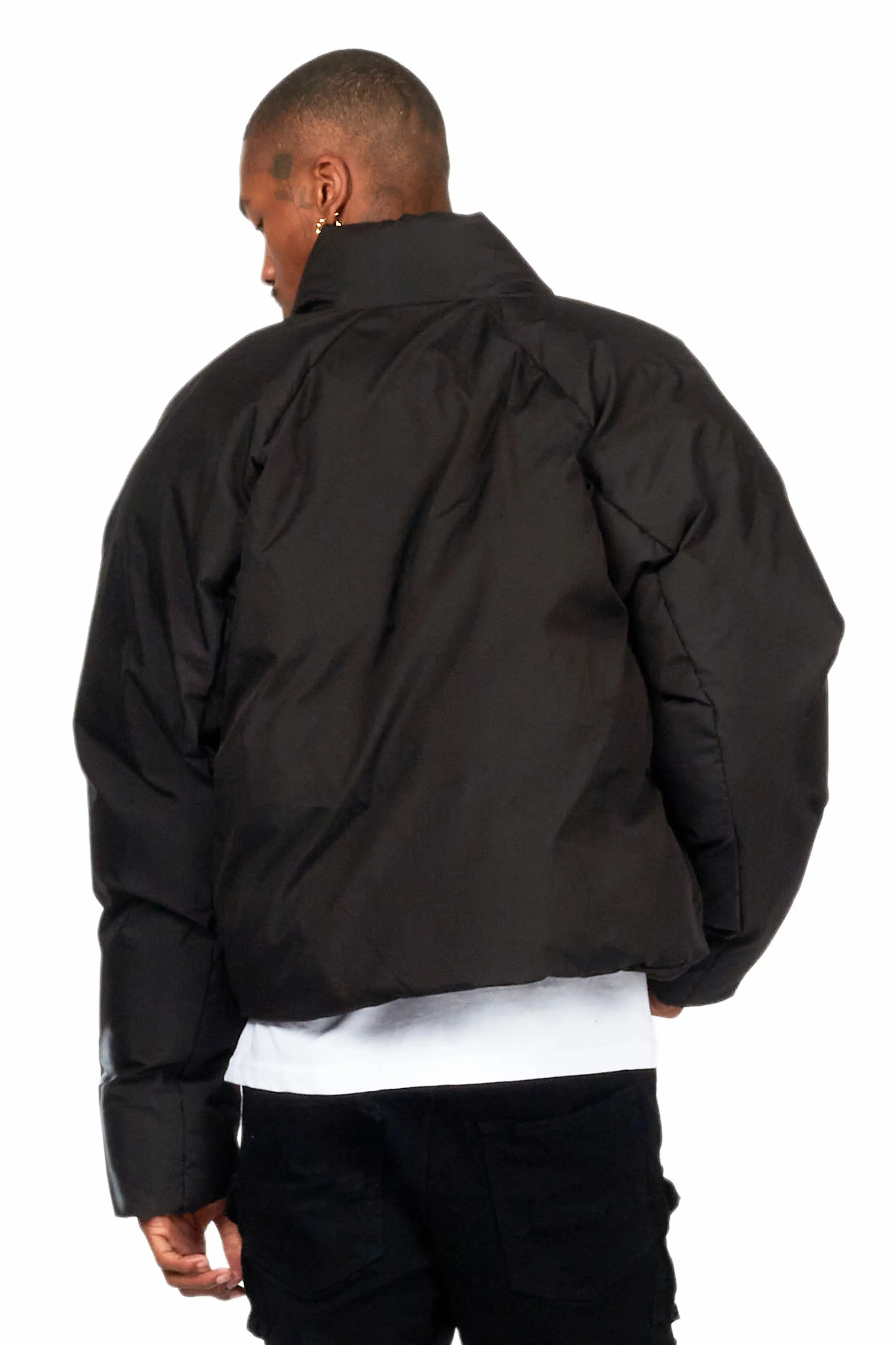 Madok Black Graphic Puffer Jacket