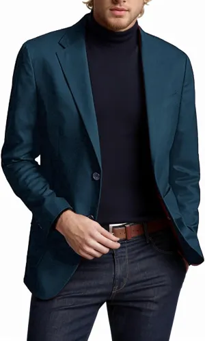 Men's Blazer Jacket Slim Fit Casual Two Button Blazer Jacket Suit Jackets Lightweight Knit Sport Coat for Men