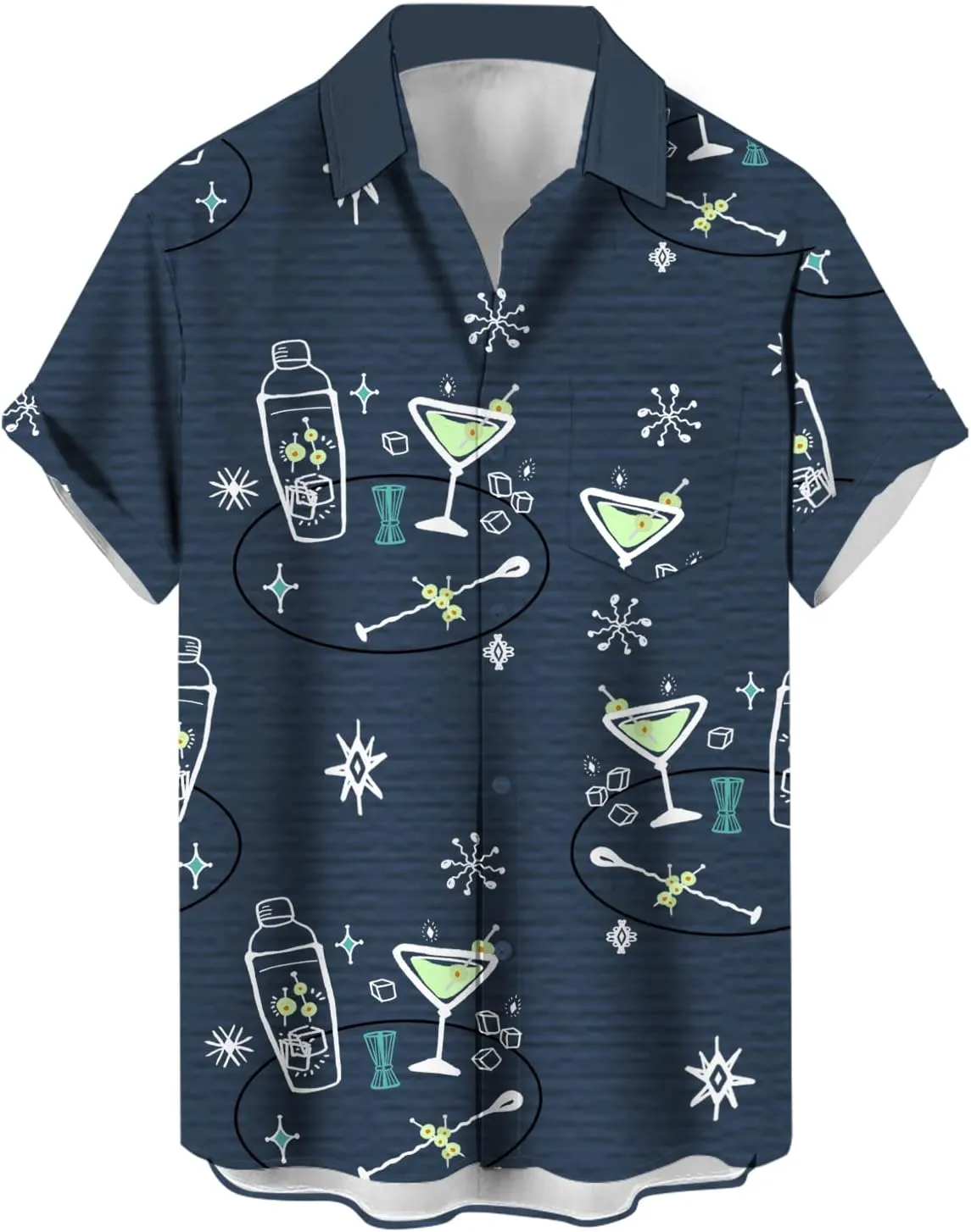 Mens Button Down Short Sleeve Shirt Shirt Collar Abstract Printed Shirts Casual Beach Tops