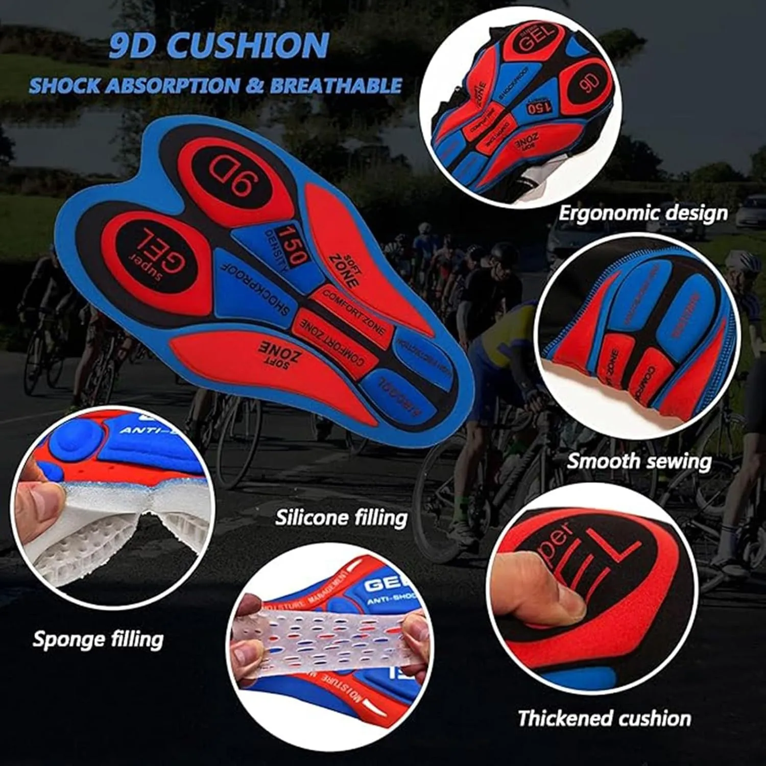 Men's Cycling Apparel, Cycle Jersey Mens Short Sleeve Set Breathable Quick Dry Bike Shirt bib Shorts Cycling Suits