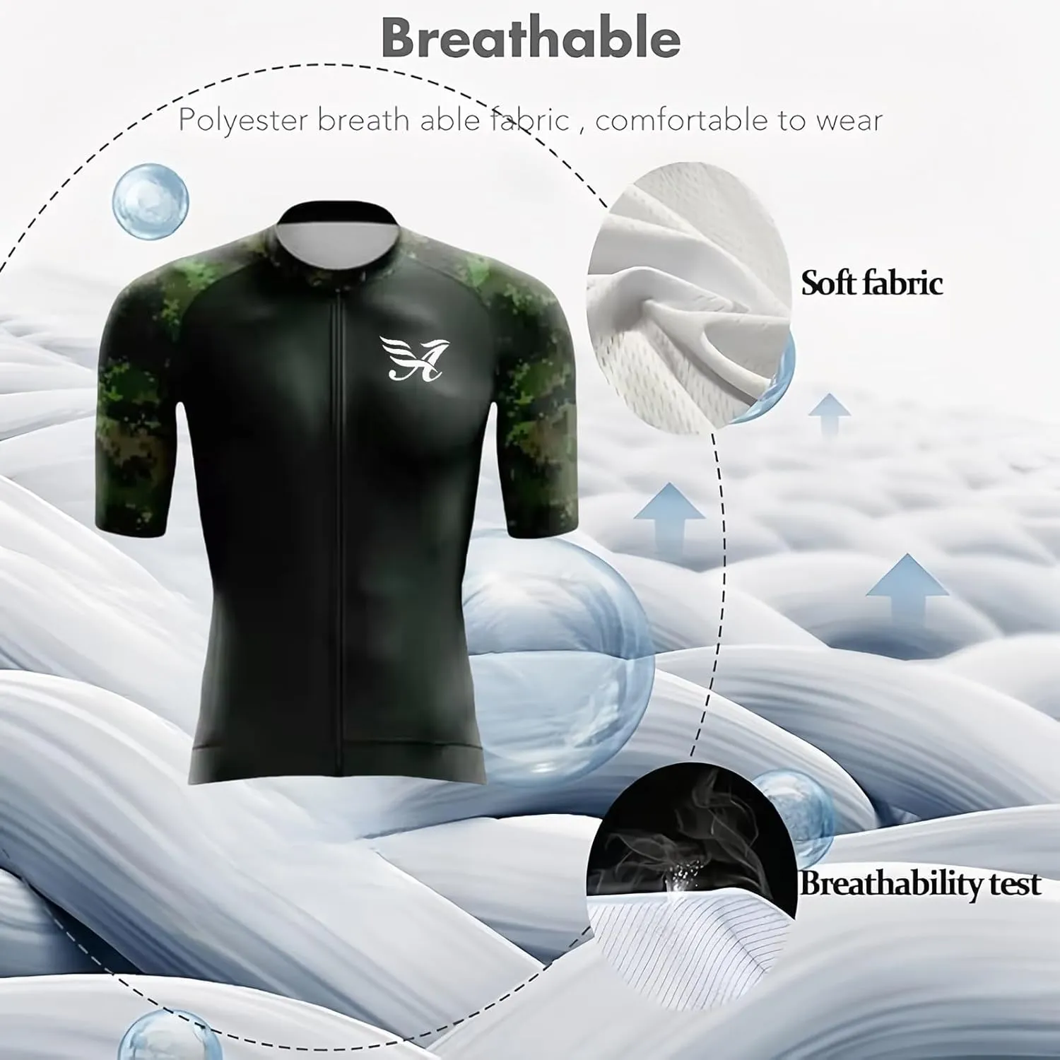 Men's Cycling Apparel, Cycle Jersey Mens Short Sleeve Set Breathable Quick Dry Bike Shirt bib Shorts Cycling Suits