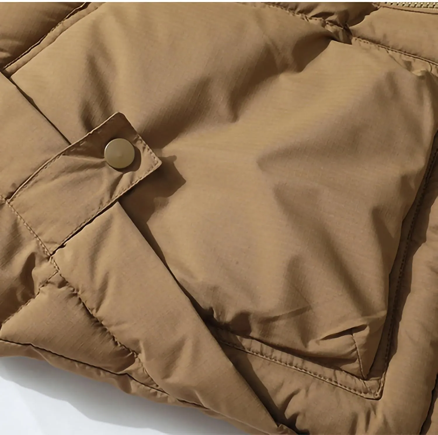 Men's Down Puffer Vest Hooded Sleeveless Jacket Zip Up Cotton Padded Waistcoat Coats with Pockets