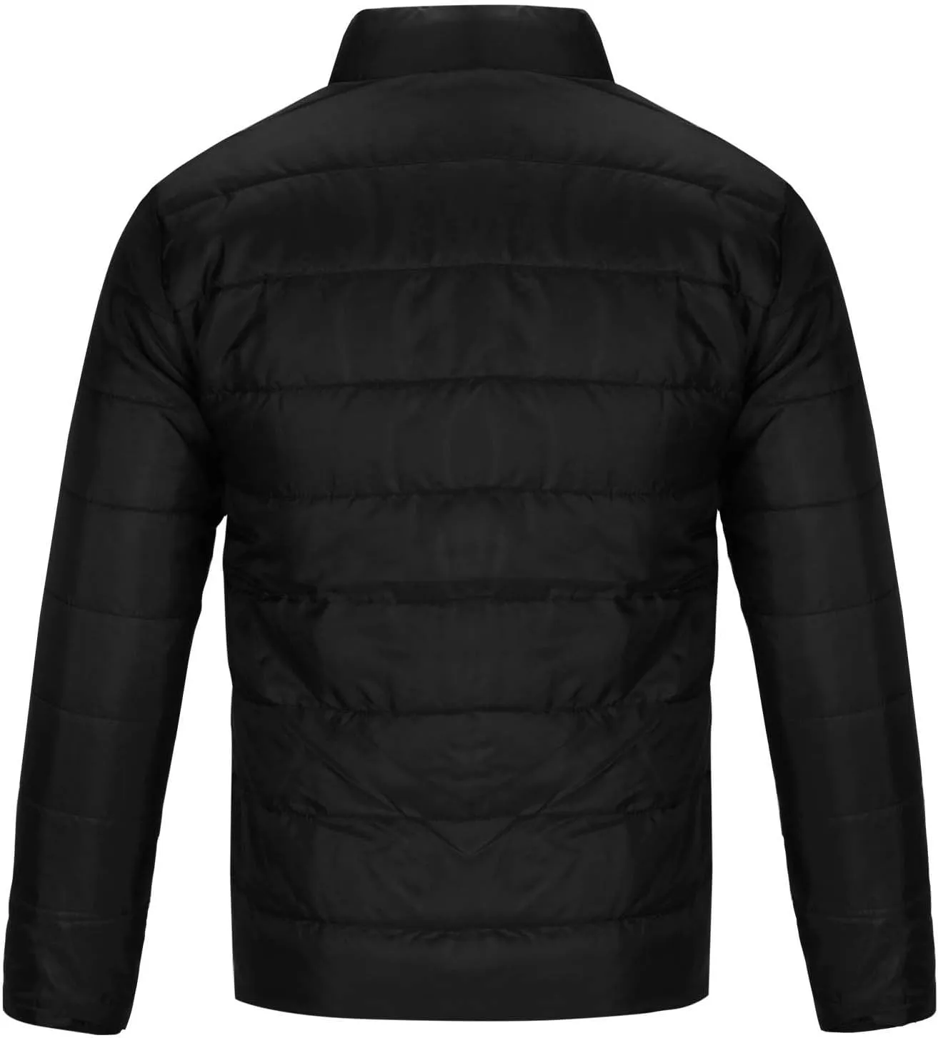 Mens Down Winter Coats Warm Puffer Jacket Stand Collar Cotton Padded Waterproof Outerwear with Zipper Pockets