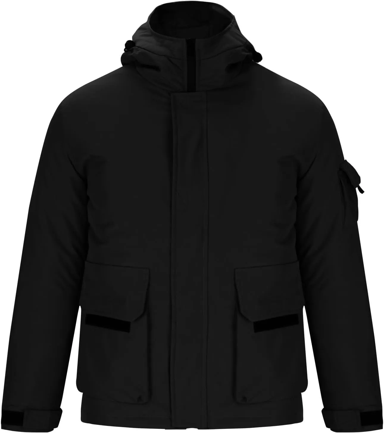 Mens Duck Puffer Jacket Hooded Padded Jacket Work Jacket Winter Insulated Down Jacket Thicken Outdoor Cotton Coat