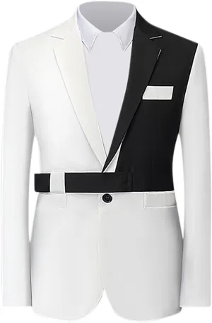 Mens Fashion Suit Jackets Formal Business Blazer Jackets Notch Collar Slim Fit Color Block Wedding Prom Jackets