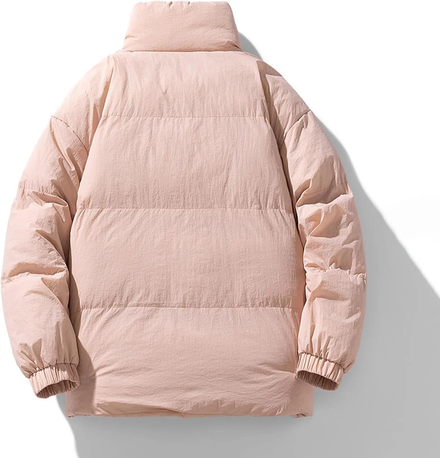 Mens Insulated Winter Warm Jackets Windproof Stand Collar Cotton Quilted Jackets Thicken Thermal Snow Padded Coats