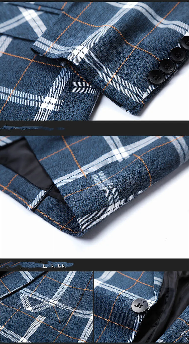 Men's Korean Style Casual Slim-fit Knitted Blazer Jacket
